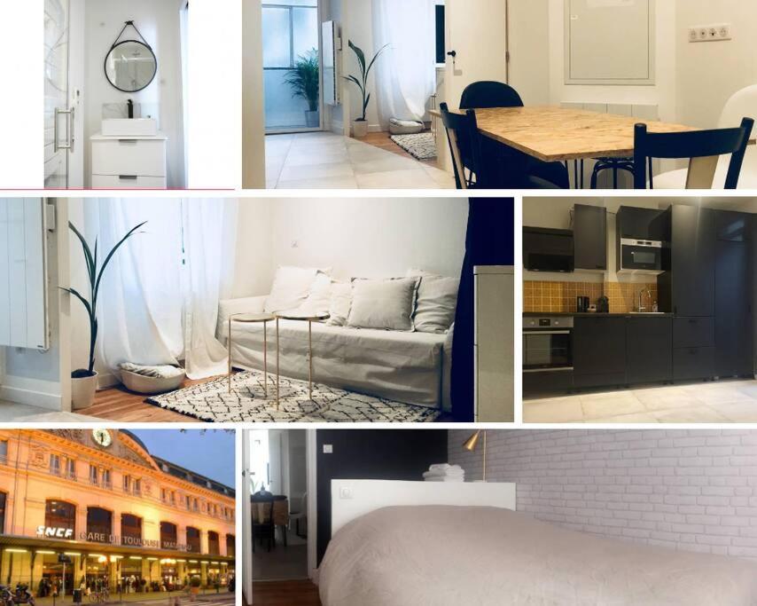 2 Chambres - Proche Gare Sncf Avec Parking Toulouse Ngoại thất bức ảnh